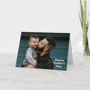 Custom Photo Happy Fathers Day Pre-Written Message Card