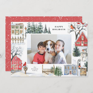 Custom Photo Happy Holidays Card