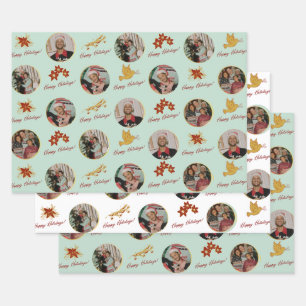 Custom Photo Happy Holidays   Wrapping Paper Sheet