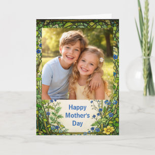 Custom Photo Happy Mother’s Day floral Card