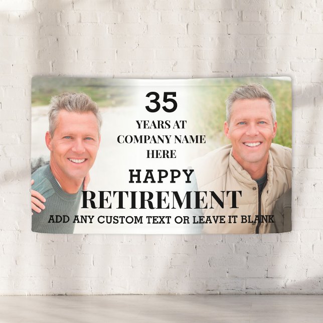 Custom Photo Happy Retirement Party Banner (Custom Photo Happy Retirement Party Banner
)