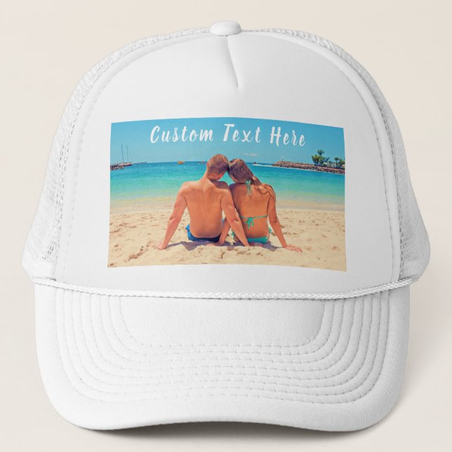 Custom Photo Hat Your Favourite Photos and Text (Front)