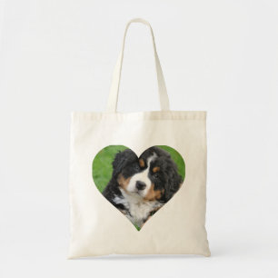 Custom photo HEART Dog Lover Tote Bag