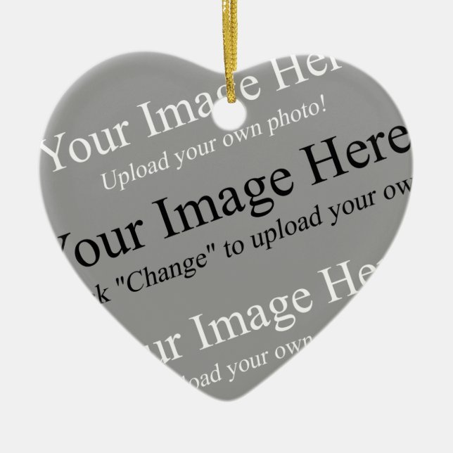 Custom Photo Heart Ornament Template (Front)