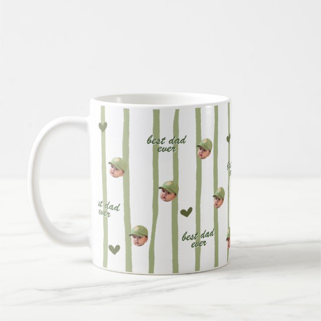 Custom Photo Heart Pattern Mug for Father's Day (Left)