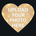 Custom Photo Heart Sticker<br><div class="desc">Custom your favourite photo by selecting personalise this template</div>