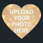 Custom Photo Heart Sticker<br><div class="desc">Custom your favourite photo by selecting personalise this template</div>