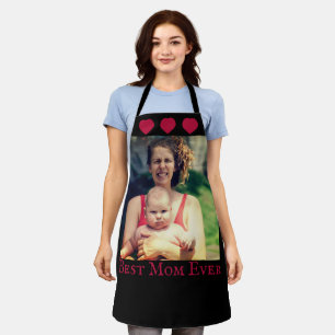 Custom photo hearts and text apron