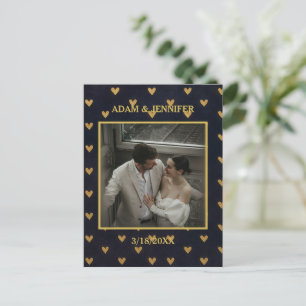 Custom Photo Hearts Background Postcard