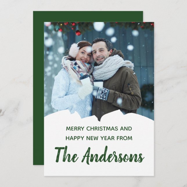 Custom Photo Holiday Your Own Message Christmas Card (Front/Back)