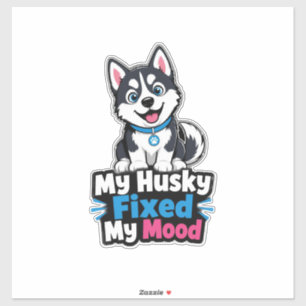Custom Photo Husky Dog Husky Fixed My Mood