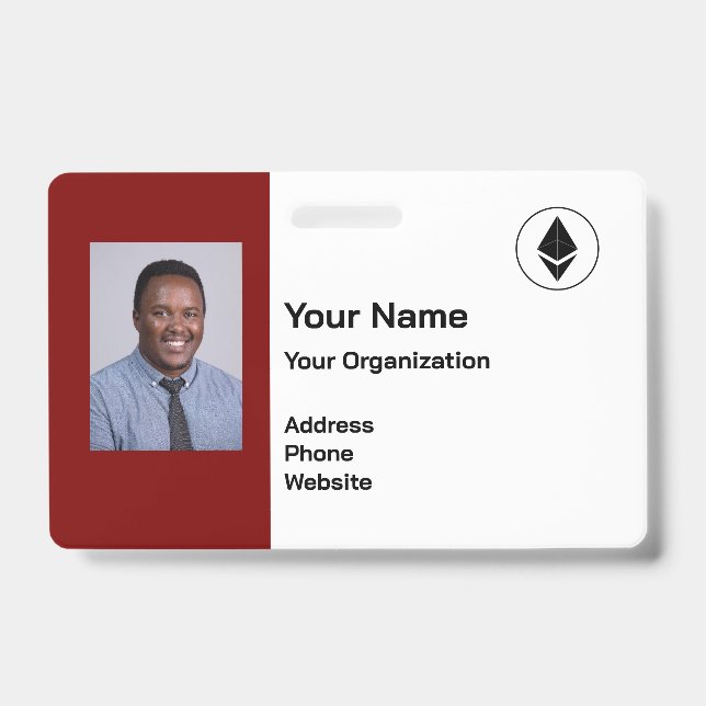 Custom Photo I.D. Security Badge – Professional ID Badge (Front)