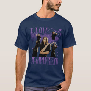 Custom Photo I Love My Girlfriend Vintage Bootleg T-Shirt