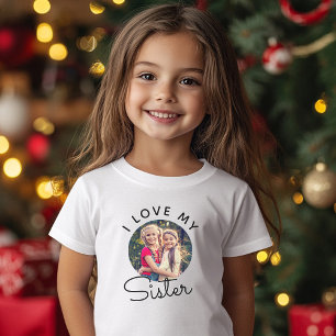 Custom Photo I Love My Sister Siblings T-Shirt