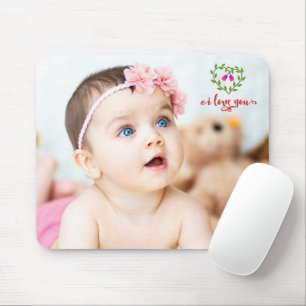 Custom PHOTO / I Love You Mouse Pad