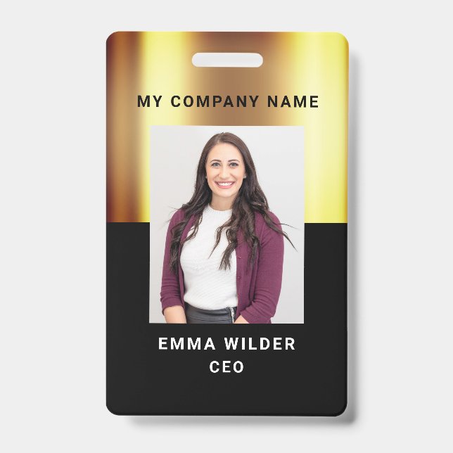 Custom Photo ID Badge (Front)