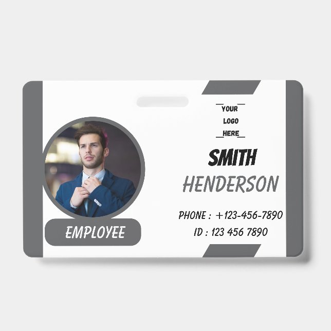  Custom Photo ID Card Badge Lanyard (Front)