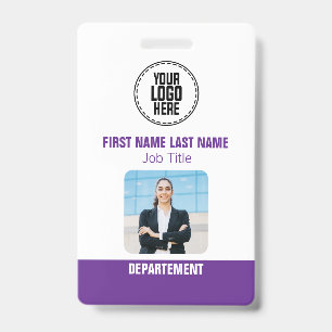 Custom Photo ID Personalised Name Tag For Business Badge