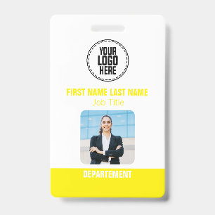 Custom Photo ID Personalised Name Tag For Business Badge