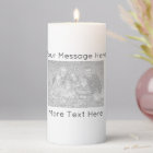Custom photo image candle with personalised text