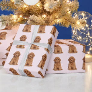 Custom photo image picture logo pattern pale pink wrapping paper