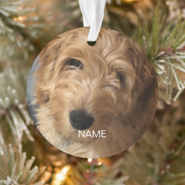 Custom photo image picture name Christmas Ornament (Tree)
