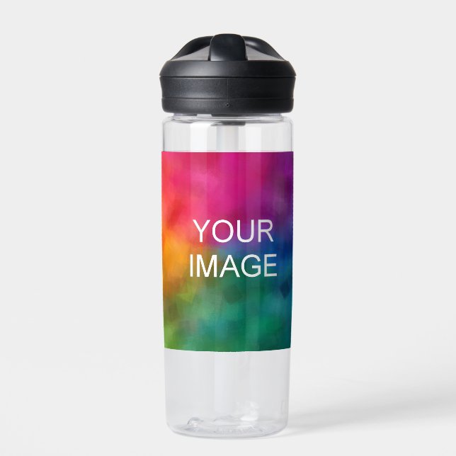 Custom Photo Image Picture Or Logo Clean Template Water Bottle (Front)