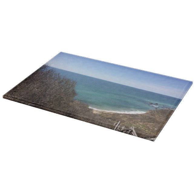 Custom photo image picture personalised glass cutting board (Corner)