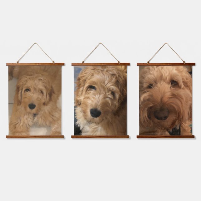 Custom photo image picture personalised vertical 3 hanging tapestry (Triple)