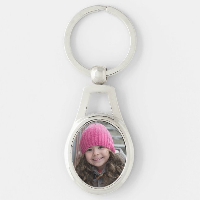 Custom Photo Inflation Busting Gift for Grandma Key Ring (Front)
