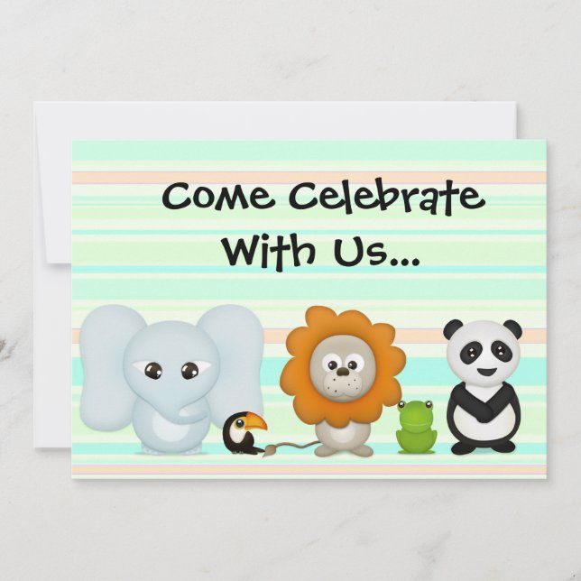 Custom Photo Invitation, First Birthday or Shower Invitation (Front)