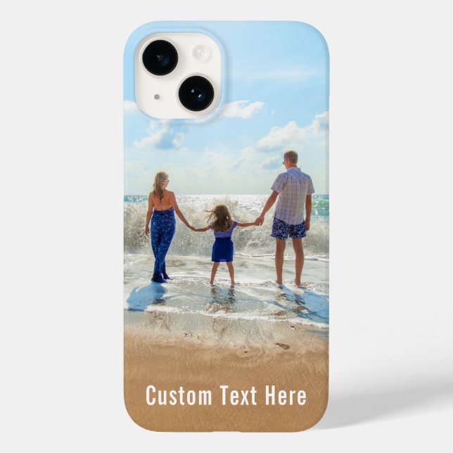 Custom Photo iPhone Case Gift Your Photos and Text (Back)