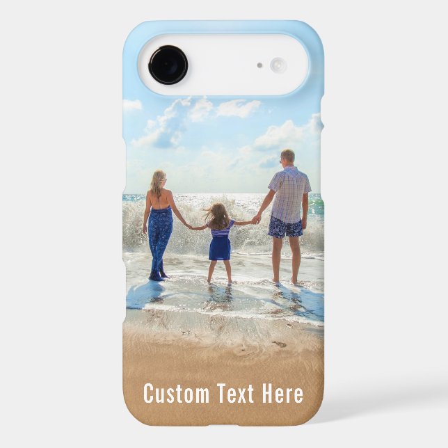 Custom Photo iPhone Case with Your Photos and Text (Back)