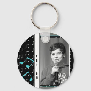 Custom Photo Karaoke Music Note Singing Design Key Ring