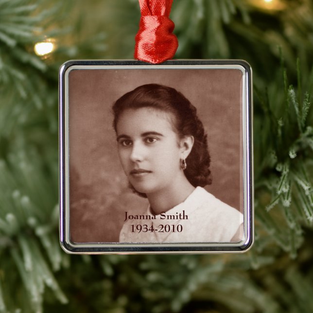 Custom Photo Keepsake Metal Tree Decoration (Tree)