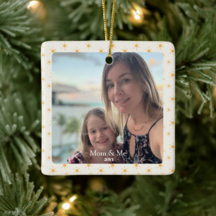 Custom Photo Keepsake   Mum and Me Gift   Memory Ceramic Ornament
