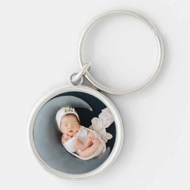 Custom photo keepsake precious baby key ring (Front)