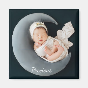 Custom photo keepsake precious baby magnet