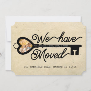 Custom Photo Key We Moved New Home Moving Announcement