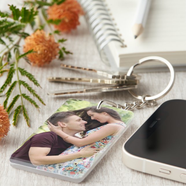 Custom Photo Keychain, Personalised Keychain, Cust Key Ring (Front Right)