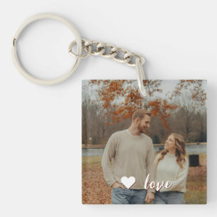 Custom Photo Keychain with Personalised Text