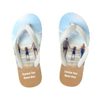 Custom Photo Kid's Flip Flops Your Photos and Text