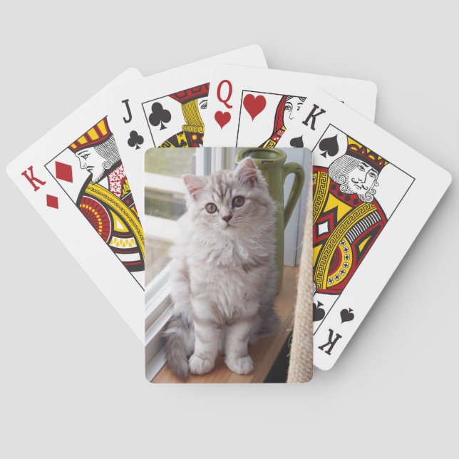 Custom Photo Kitten Playing Cards (Back)