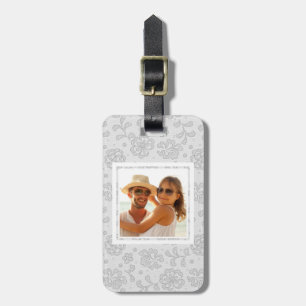 Custom Photo Lace pattern, flower vintage 1 Luggage Tag