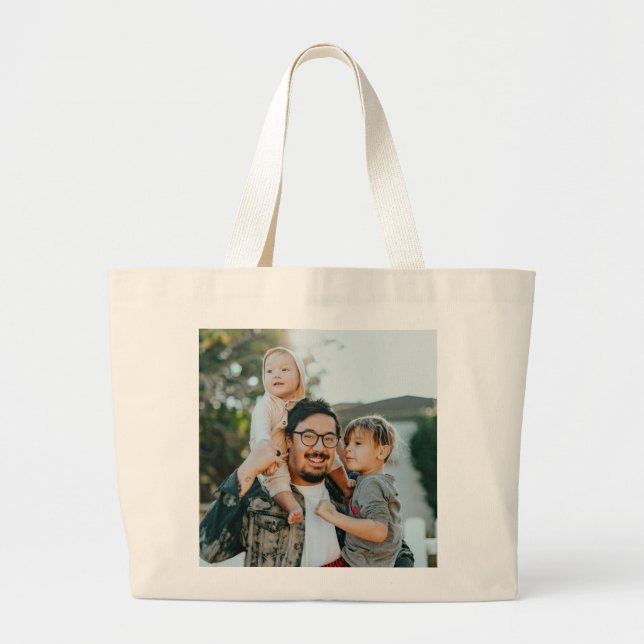 Custom Photo Large Tote Bag (Front)