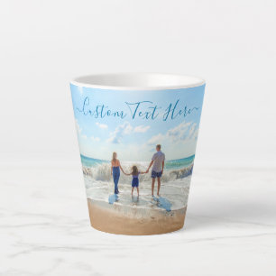 Custom Photo Latte Mug Gift Your Photos and Text