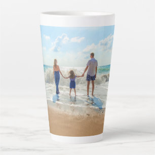 Custom Photo Latte Mug - Your Own Design - Family