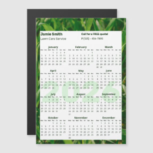 Custom Photo Lawn Care 2026 Calendar Magnet