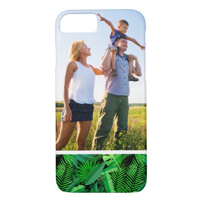Custom Photo Leaves Of Tropical Palm Trees Case-Mate iPhone Case (Back)