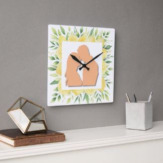 Custom Photo Lemon Oasis Square Wall Clock